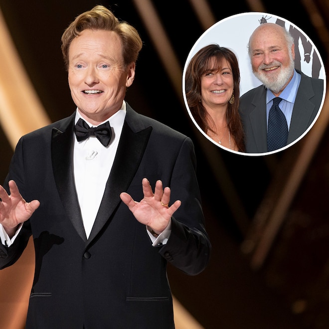 CONAN O'BRIEN at The Oscars Mar. 2, 2025, Actor/director Rob Reiner (R) and Michele Reiner attend the wedding ceremony and celebration for Proposition 8 Plaintiffs Paul Katami and Jeff Zarrillo 2014